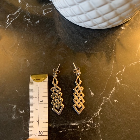 VINTAGE STERLING SILVER EARRINGS - Picture 5 of 5